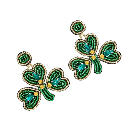 Handgefertigte Perlenkleeblatt-Ohrringe, Patricks-Day-Ohrringe, elegantes Ohrzubehör für Damen und Schmucksammler, handgefertigte Perlenohrringe, Einheitsgröße, Wie beschrieben, Wie beschrieben Handgefertigte Perlenkleeblatt-Ohrringe, Patricks-Day-Ohrringe, elegantes Ohrzubehör für Damen und Schmucksammler, handgefertigte Perlenohrringe, Einheitsgröße, Wie beschrieben, Wie beschrieben von Gissroys