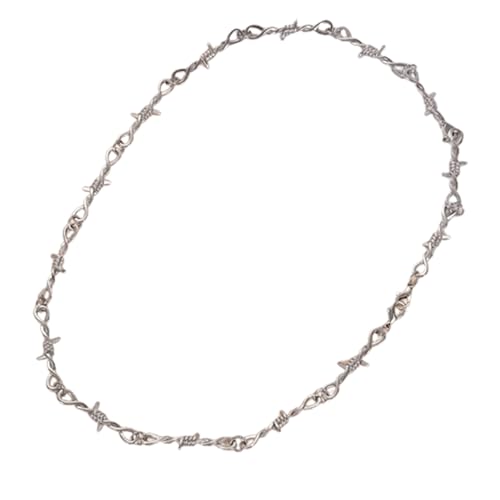 Heavy Duty Vorhängeschloss Halshärter Metallkragen Dornen Eisen Halskette Unisex Kette Hip Hop Gothic Für Männer Frauen Jubiläum Geschenk Thorns Kette von Gissroys
