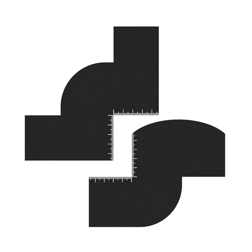 Karte zur Verbesserung der Bartlinie und Haarlinien, mit gebogenen und geraden Linien, wiederverwendbare Schablone für präzises Styling von Gissroys