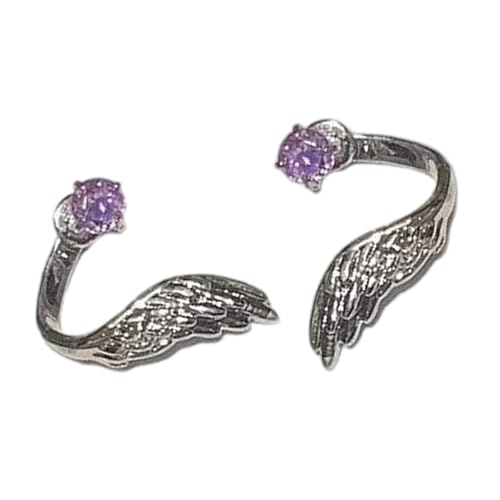 Künstlerische Flügelförmige Ohrstecker mit Diamanten, Akzenten, Strasssteinen, Ohrringe, Modeschmuck, Accessoires, zartes Engelsflügel-Ohr-Zubehör, Einheitsgröße, Wie beschrieben, Wie beschrieben von Gissroys