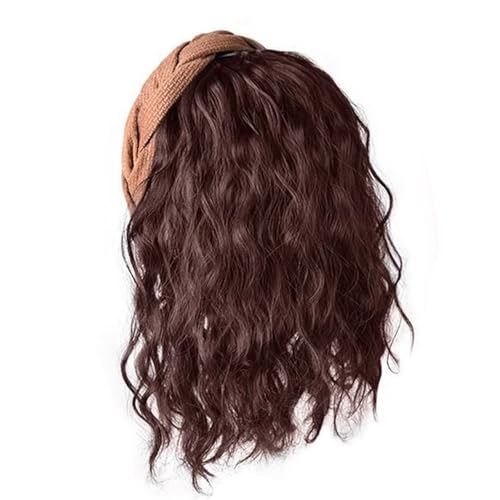 Mädchen Haarverlängerungen Haarteil Synthetisches Falsches Haarband Für Cosplay Coser Street Photography Daily Wear Clip Integrierte Band Perücken von Gissroys
