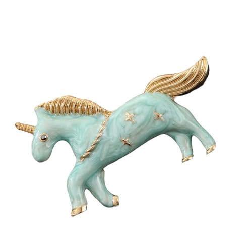 Minimalistische Legierung Single Horn Horse Pin Sweet Dreamy Design Brosche Glatte Multi Zweck Accessoire Geschenkbrosche Modezubehör von Gissroys