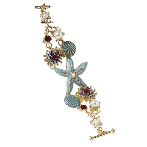 Mode Seestarfishes Muschel Imitation Perlen Strsestones Armband Acceltoire Für Women Beach Styles Spezielle Geschenke Leichtmetallarmband von Gissroys