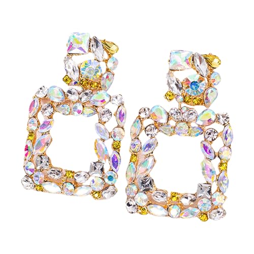 Moderne Kunststile Fallen Ohrringe Aus Farbenfrohes Geometrisches Design Leichtgewichtiger Leichtmetallaccessoires Für Empfindliche Haut Mode Mädchen Farbenfrohe Geometrische Reifenohrringe von Gissroys