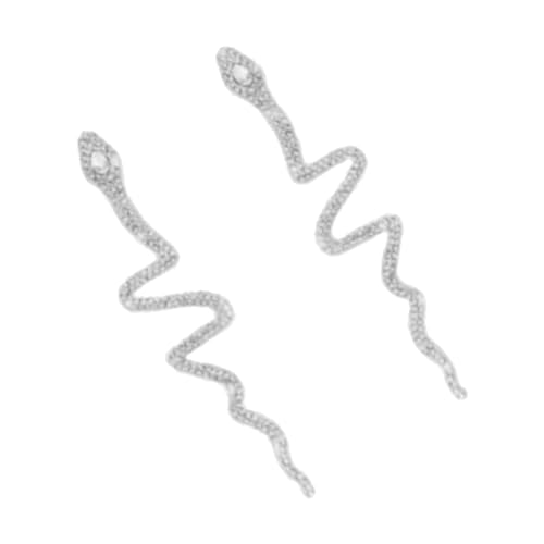 Moderne Legierungsschlangenohrringe Elegante Schlangenformular Ohrringe Vielseitige Kalte Tonohrringe Für Mode Enthusiasten Modes Statement Ohraccessoires von Gissroys