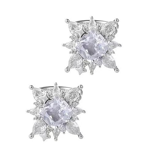 Modische Zirkon-Stern-Ohrclips, bequeme Strasssteine, Damen-Ohr-Accessoires, tägliches Tragen, Accessoire, einzigartiger Schmuck, Legierungs-Clips von Gissroys