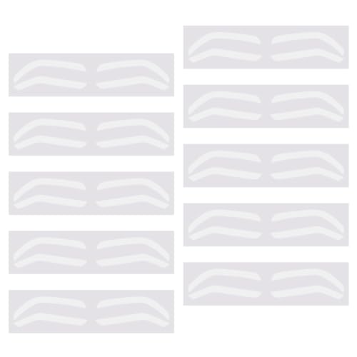 Packung Von 10 Weißen Verstellbaren Augenbrauenschablonen Wasserdichte Wiederverwendbare Aufkleber Für Präzise Symmetrische Make Up Anwendung Einstellbare Gesichtsanpassungsvorhaben von Gissroys