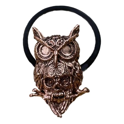 Punk Styles Metall Eule Schädel Haarband Cosplay Haargummi Halloween Haarschmuck von Gissroys