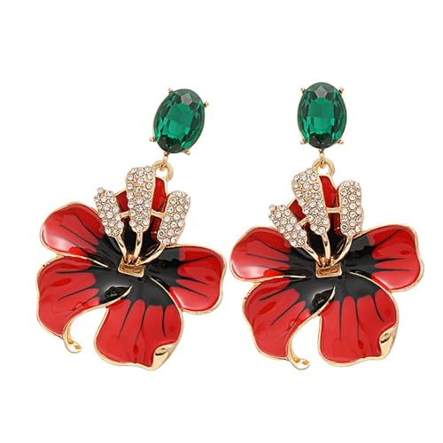 Raffinierte Ohrringe Ohrschmuck Blumenschstene Einzigartige Anhänger Kupfertextur Pin Für Modeliebhaber Vintage Blumen Für Frauen von Gissroys