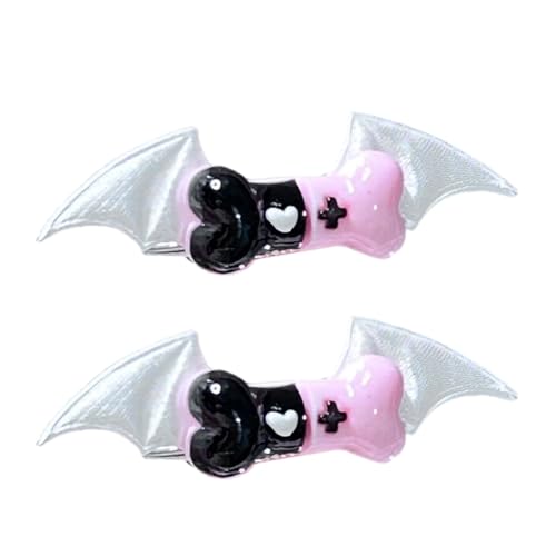 Schöne flache Haarspange in Knochenform, Fledermausflügel, Kopfbedeckung, Haarklammer, Haarspange, Foto-Requisiten von Gissroys