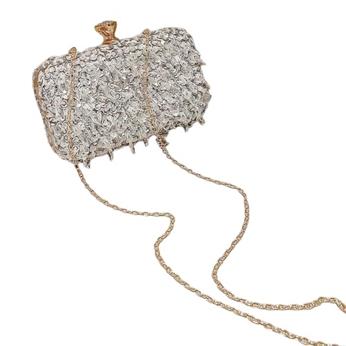 Stilvolle Pailletten-Box-Tasche, einzigartige Handtasche, Abendtasche, modisches Accessoire für Damen gesellschaftliche Veranstaltungen und Feiern von Gissroys