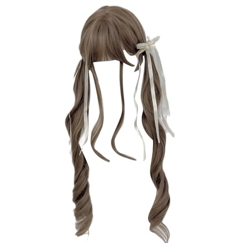 Synthetische Perücken Kopfbedecke Lockige Perücken Haarstück Für Rollenspiele Spiel Schnelle Frisur Lockiges Haar Kopfbedeckung Für Cosplay Kostüm Natürliche Aussehen von Gissroys