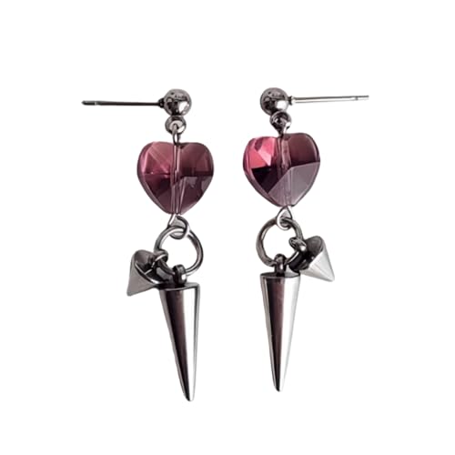 Trendige Herzkegelschstene Ohrringe Moderne Legierung Dangle Kegelohrringe Mit Einem Subtilen Herzen Für Jeden Anlass Frauen Accessoires Geschmückt von Gissroys