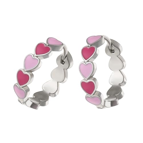 Trendy Coppers Tropföl Herzohrringe Exquisite Metallohrschellen Stilvoller Date Nacht Schmuck Für Mode Enthusiasten Emaille Drop Ohrringe von Gissroys