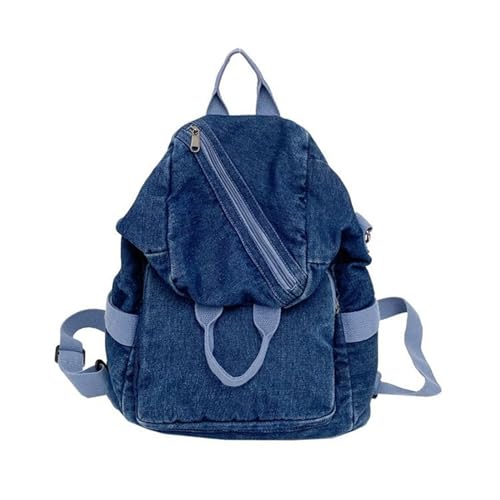 Trendy Denims Laptop Rucksack Für Frauen Männer Kompakte Schulbeutel Mit Mehreren Taschen Verstellbaren Crossbody Umhängetaschen College Student Rucksack von Gissroys
