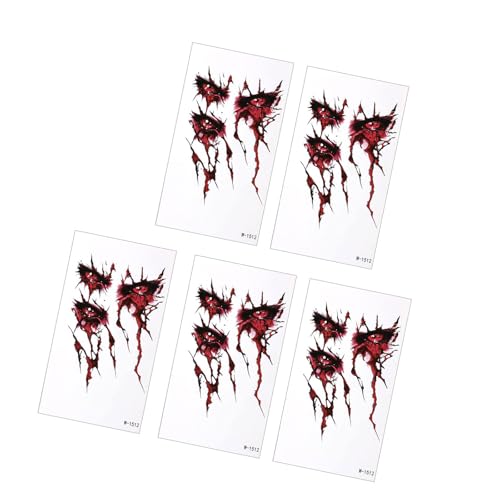 Variety Pack Halloween Temporärer Aufkleber Realistischer Narben Wasserdichtungsaufkleber Für Cosplay Und Rollenspiele Horror Make Up Narbenaufkleber von Gissroys