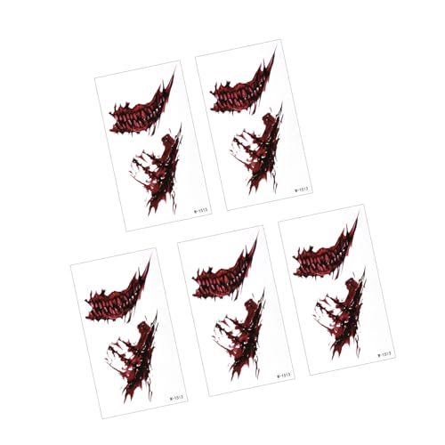 Variety Pack Halloween Temporärer Aufkleber Realistischer Narben Wasserdichtungsaufkleber Für Cosplay Und Rollenspiele Horror Make Up Narbenaufkleber von Gissroys