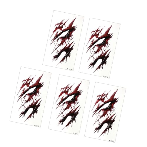 Variety Pack Halloween Temporärer Aufkleber Realistischer Narben Wasserdichtungsaufkleber Für Cosplay Und Rollenspiele Horror Make Up Narbenaufkleber von Gissroys