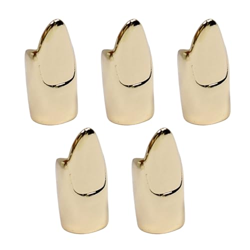 Verpackung mit 5 Trendsets Nagelringe Cosplay Nägel Schmuck Legierung Textur geeignet für Cosplay Liebhaber und Partybesucher Metall Nagelschutz Ringe Set, C, wie beschrieben, nach von Gissroys