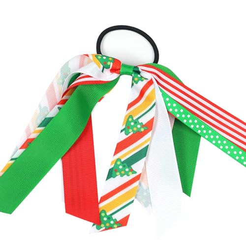 Weihnachts-Haargummis für Mädchen, elastische Haargummis, Weihnachtsstimmung, bunte Haargummis, elastische Haargummis von Gissroys