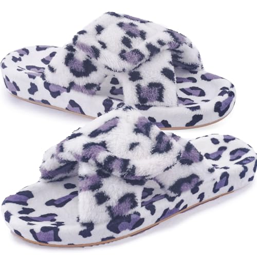 Git-up Damen Memory Foam Hausschuhe mit Arch Support Verstellbarer Klettverschluss Diabetiker Wide Open Toe House Pantoffelne Indoor Outdoor, Bogen-Weiß 37 von Git-up