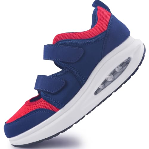 Git-up Damen Trainer Atmungsaktive Krankenschwester Arbeitsschuhe mit verstellbarem Riemen, Komfortable Leichte Luftkissen Sneaker rutschfeste Sohle, Luftrot EU 37 von Git-up