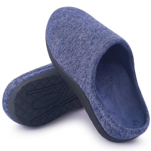 Git-up Orthopädische Hausschuhe für Damen Herren Slip On Hausschuhe mit Senkfußeinlage Rutschfest Gummi Sohle Arch Support Slippers, Plattfüße, Plantar Fasciitis, Fußschmerzen, Blau 37 von Git-up