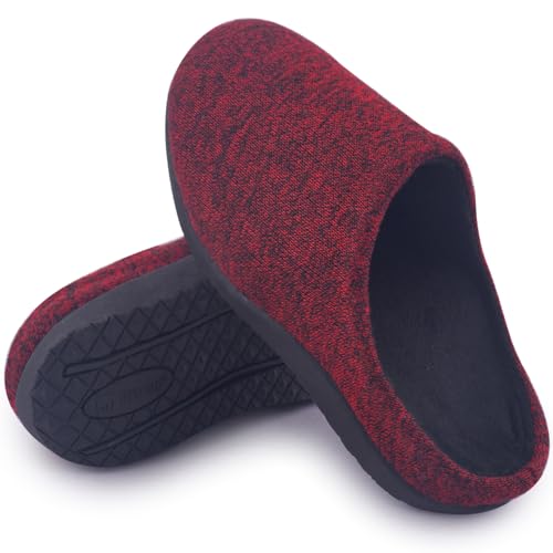 Git-up Orthopädische Hausschuhe für Damen Herren Slip On Hausschuhe mit Senkfußeinlage Rutschfest Gummi Sohle Arch Support Slippers, Plattfüße, Plantar Fasciitis, Fußschmerzen, Rot 38 von Git-up