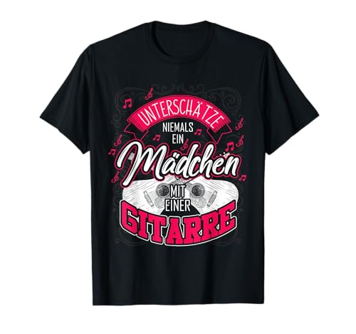 Gitarrist Geschenk Gitarrenspieler Mädchen Akustik Gitarre T-Shirt Gitarrist Geschenk Gitarrenspieler Mädchen Akustik Gitarre T-Shirt von Gitarre Geschenk Gitarrist Musik Mädchen