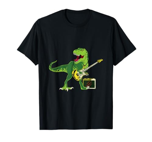 T-Rex Gitarre Dinosaurier Rock Gitarrist Kinder T-Shirt T-Rex Gitarre Dinosaurier Rock Gitarrist Kinder T-Shirt von Gitarren Musik & Lustige Dino Geschenke für Jungs