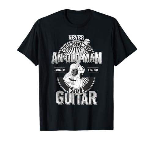 Never underestimate an old man with a Guitar T-Shirt Never underestimate an old man with a Guitar T-Shirt von Gitarren Shirts für Gitarristen