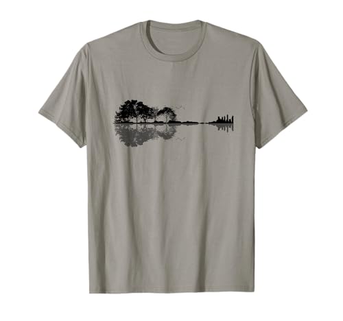 Akustische Gitarre Natur Wald Gitarren Liebhaber Männer T-Shirt von Gitarren Spieler T Shirts & Musiker Geschenkideen