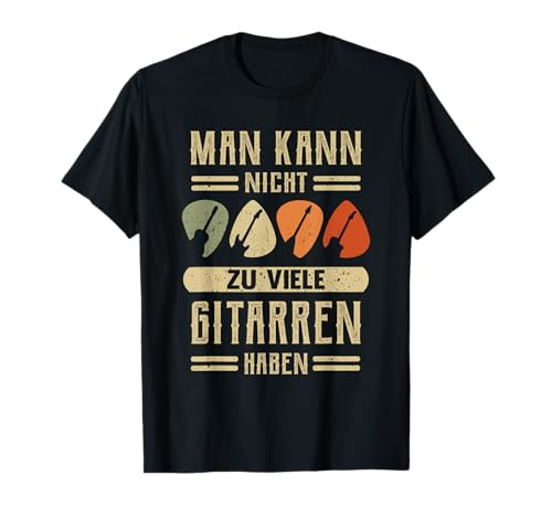 Man kann nicht zu viele Gitarren haben Gitarrist T-Shirt Man kann nicht zu viele Gitarren haben Gitarrist T-Shirt von Gitarrist Geschenk & Bassist Motive