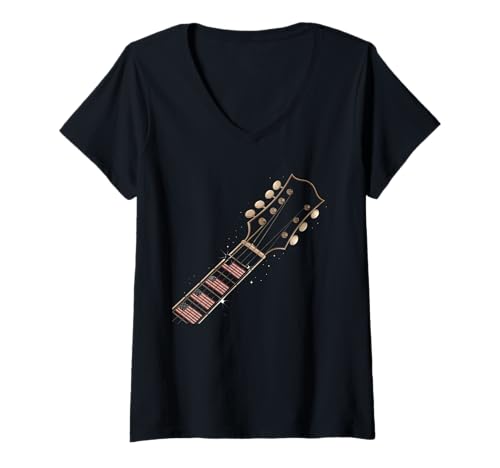 Damen Gitarre Tshirt Herren Damen Gitarrist Musik Rock USA Flagge T-Shirt mit V-Ausschnitt Damen Gitarre Tshirt Herren Damen Gitarrist Musik Rock USA Flagge T-Shirt mit V-Ausschnitt von Gitarrist TShirt Patriotic USA Rock American