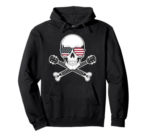 Gitarre Tshirt Herren Damen Gitarrist Musik Rock USA Flagge Pullover Hoodie Gitarre Tshirt Herren Damen Gitarrist Musik Rock USA Flagge Pullover Hoodie von Gitarrist TShirt Patriotic USA Rock American