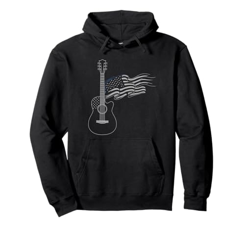 Gitarre Tshirt Herren Damen Gitarrist Musik Rock USA Flagge Pullover Hoodie Gitarre Tshirt Herren Damen Gitarrist Musik Rock USA Flagge Pullover Hoodie von Gitarrist TShirt Patriotic USA Rock American