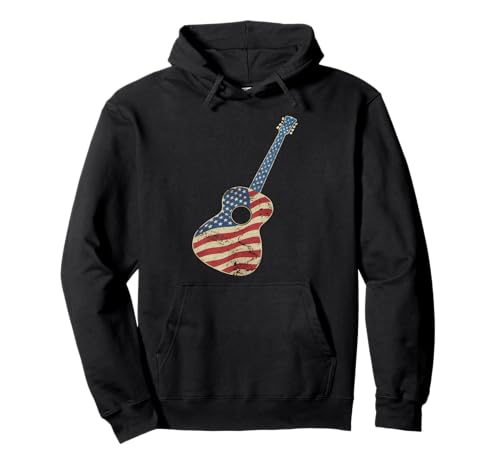 Gitarre Tshirt Herren Damen Gitarrist Musik Rock USA Flagge Pullover Hoodie Gitarre Tshirt Herren Damen Gitarrist Musik Rock USA Flagge Pullover Hoodie von Gitarrist TShirt Patriotic USA Rock American