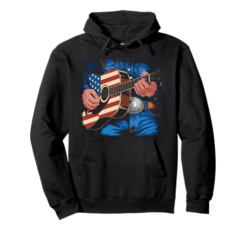 Gitarre Tshirt Herren Damen Gitarrist Musik Rock USA Flagge Pullover Hoodie Gitarre Tshirt Herren Damen Gitarrist Musik Rock USA Flagge Pullover Hoodie von Gitarrist TShirt Patriotic USA Rock American