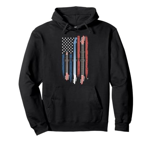 Gitarre Tshirt Herren Damen Gitarrist Musik Rock USA Flagge Pullover Hoodie Gitarre Tshirt Herren Damen Gitarrist Musik Rock USA Flagge Pullover Hoodie von Gitarrist TShirt Patriotic USA Rock American