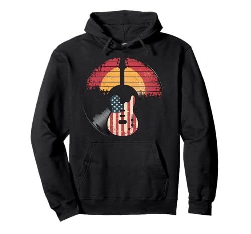 Gitarre Tshirt Herren Damen Gitarrist Musik Rock USA Flagge Pullover Hoodie Gitarre Tshirt Herren Damen Gitarrist Musik Rock USA Flagge Pullover Hoodie von Gitarrist TShirt Patriotic USA Rock American