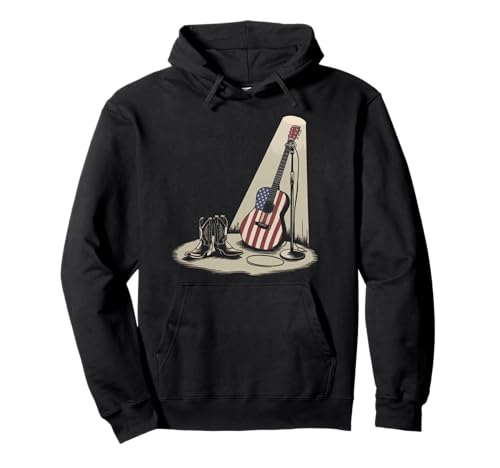 Gitarre Tshirt Herren Damen Gitarrist Musik Rock USA Flagge Pullover Hoodie Gitarre Tshirt Herren Damen Gitarrist Musik Rock USA Flagge Pullover Hoodie von Gitarrist TShirt Patriotic USA Rock American
