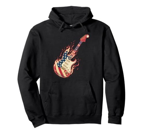 Gitarre Tshirt Herren Damen Gitarrist Musik Rock USA Flagge Pullover Hoodie Gitarre Tshirt Herren Damen Gitarrist Musik Rock USA Flagge Pullover Hoodie von Gitarrist TShirt Patriotic USA Rock American