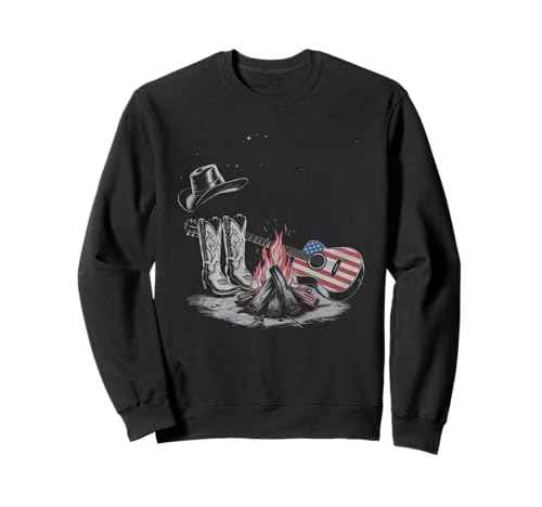Gitarre Tshirt Herren Damen Gitarrist Musik Rock USA Flagge Sweatshirt Gitarre Tshirt Herren Damen Gitarrist Musik Rock USA Flagge Sweatshirt von Gitarrist TShirt Patriotic USA Rock American