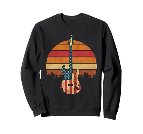 Gitarre Tshirt Herren Damen Gitarrist Musik Rock USA Flagge Sweatshirt Gitarre Tshirt Herren Damen Gitarrist Musik Rock USA Flagge Sweatshirt von Gitarrist TShirt Patriotic USA Rock American