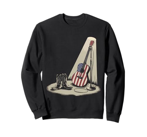 Gitarre Tshirt Herren Damen Gitarrist Musik Rock USA Flagge Sweatshirt Gitarre Tshirt Herren Damen Gitarrist Musik Rock USA Flagge Sweatshirt von Gitarrist TShirt Patriotic USA Rock American