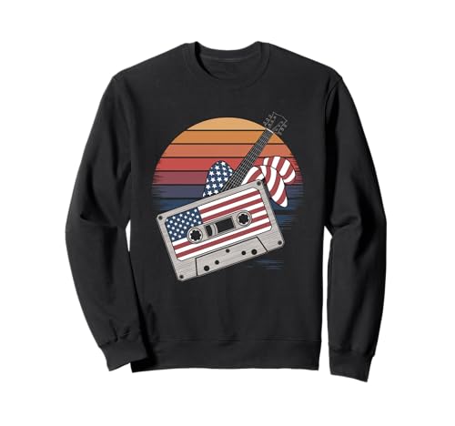 Gitarre Tshirt Herren Damen Gitarrist Musik Rock USA Flagge Sweatshirt Gitarre Tshirt Herren Damen Gitarrist Musik Rock USA Flagge Sweatshirt von Gitarrist TShirt Patriotic USA Rock American