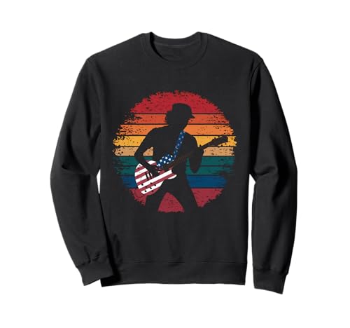Gitarre Tshirt Herren Damen Gitarrist Musik Rock USA Flagge Sweatshirt Gitarre Tshirt Herren Damen Gitarrist Musik Rock USA Flagge Sweatshirt von Gitarrist TShirt Patriotic USA Rock American