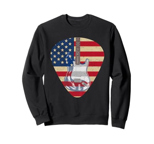 Gitarre Tshirt Herren Damen Gitarrist Musik Rock USA Flagge Sweatshirt Gitarre Tshirt Herren Damen Gitarrist Musik Rock USA Flagge Sweatshirt von Gitarrist TShirt Patriotic USA Rock American