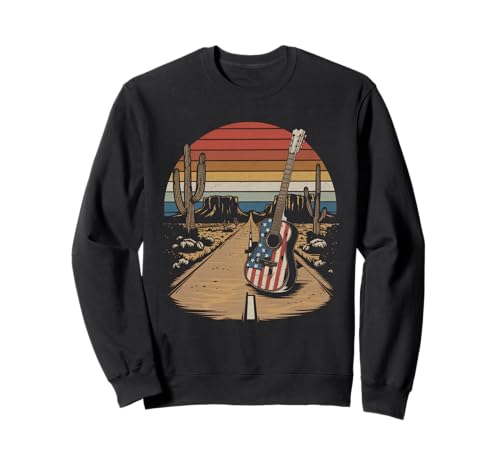 Gitarre Tshirt Herren Damen Gitarrist Musik Rock USA Flagge Sweatshirt Gitarre Tshirt Herren Damen Gitarrist Musik Rock USA Flagge Sweatshirt von Gitarrist TShirt Patriotic USA Rock American