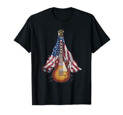 Gitarre Tshirt Herren Damen Gitarrist Musik Rock USA Flagge T-Shirt Gitarre Tshirt Herren Damen Gitarrist Musik Rock USA Flagge T-Shirt von Gitarrist TShirt Patriotic USA Rock American